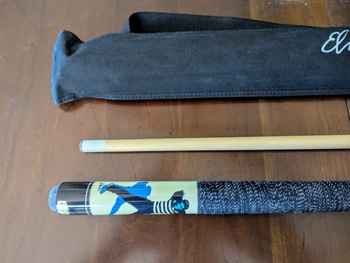 Elvis Pool Cue "Jailhouse Rock" Stick - Black/Blue Color Combo -HTF - Picture 2 of 7