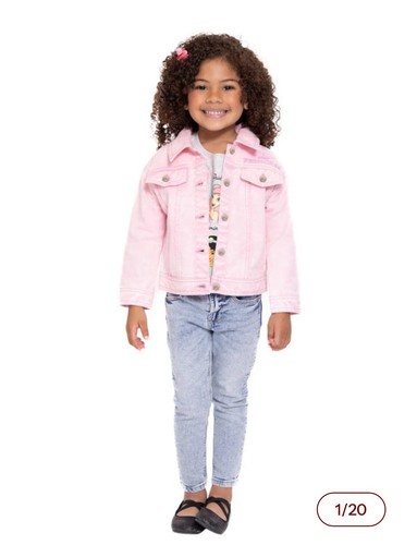 New Disney Princess PINK DENIM JEAN JACKET w/T-Shirt Set Girls Size 4T - Picture 2 of 10
