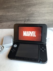 Nintendo 3DS XL Blue Console SPR-001 US Version TESTED Stylus Captain America