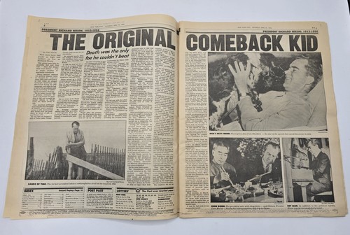 NY Post-Präsident Richard Nixon tot - 1994 - KOMPLETTE ZEITUNG - Bild 4 von 7