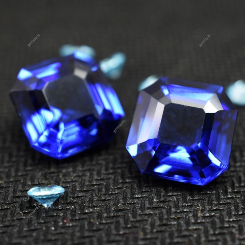 18.00 Ct Flawless Ceylon Blue Sapphire Loose gemstone Square Cut Jewelry Making - Picture 4 of 8