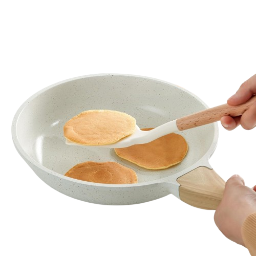SENSARTE 8 Inch Nonstick Ceramic Skillet w/ Lid | PFAS-Free | Chef Pan - Picture 3 of 5