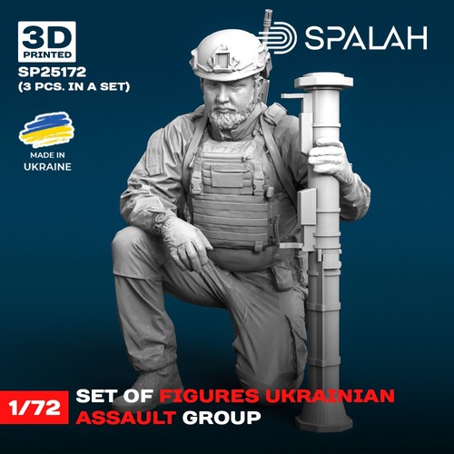 Grupo de asalto ucraniano (3 uds.) Figura Escala Modelo 1:72 Spalah SP25172 - Imagen 4 de 4