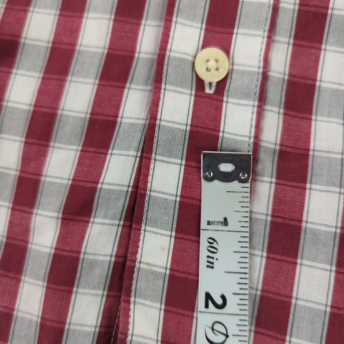 Arkansas Razorbacks Shirt Button Up Checkered Antigua Long Sleeve Men XL - Picture 13 of 13
