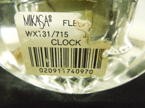 Mikasa Quartz Desk/Shelf Clock Heavy Glass 6 x 5" w/ New Battery Made in Germany - Picture 6 of 12