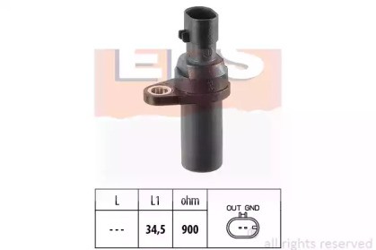 1953377 CRANKSHAFT POSITION SENSOR EPS FOR FIAT DOBLO,BRAVO II,STILO,DOBLO MPV - Picture 2 of 5