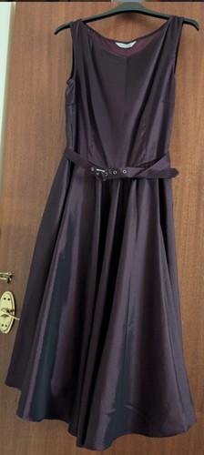 Vintage 1940s 50s style Purple Satin Evening Ball Gown Dress Hollywood Glamour! - Picture 5 of 5