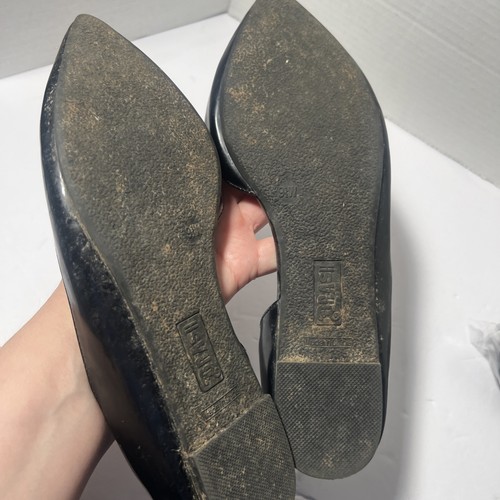 Zapatos puntiagudos de charol plano negros Brash para mujer talla 9,5 W - Imagen 7 de 8