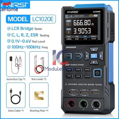 FNIRSI LC1020E High-Precision Digital Bridge LCR ESR Tester Resistance Meter