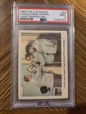1959 Fleer Three Stooges #54 I could have sworn I just shaved him PSA 9