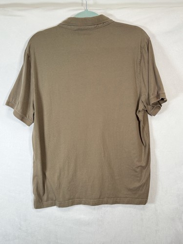Michael Kors Mens Brown Polo Short Sleeve Shirt 100% Cotton sz Large. Free Ship - Picture 2 of 4