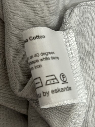 Eskandar meliert grau Pima Jersey Mönch Kutte Tunika Tasche Gr. 1 (10/12 oversize) - Bild 13 von 15