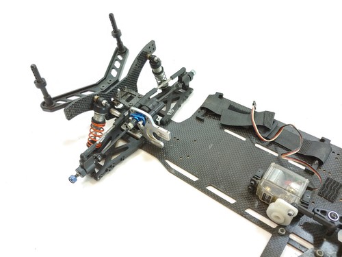 Custom Works? 1/10 2wd Carbon Fiber Street Stock Race Roller Slider Chassis Used - Picture 10 of 16