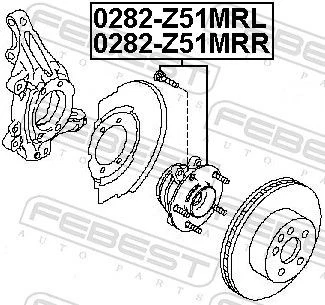 FEBEST 0282-Z51MRR Radnabe vorne rechts für INFINITI  passend für NISSAN - Bild 2 von 2