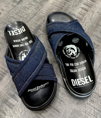 DIESEL SANDALS DENIM MENS/SIZE10(44)LIMITED EDITION/USE - Picture 2 of 6