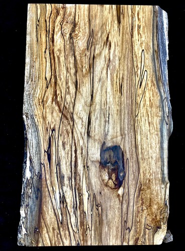 Live Edge Black Line Spalted Hard Maple Board 17x11x1 1/4” Nice Lumber - Picture 2 of 5
