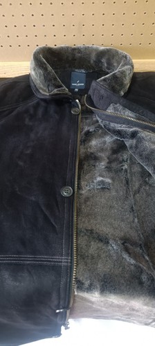 Daniel Hechter Paris Jacket Men’s Faux Fur Lined Coat 2xl Aviator Bomber - Picture 4 of 7