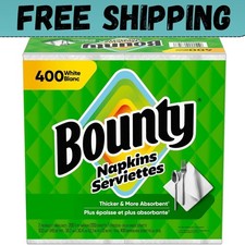 Bounty Paper Napkins, White, 400 Count