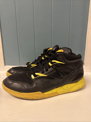 REEBOK The Pump Hexalite Black Yellow Men's Size 9.5 Athletic Sneakers J94552 - Picture 2 of 8