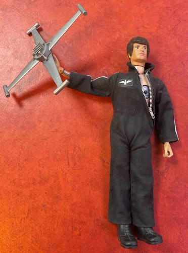 Vintage PALITOY Action Man ATOMIC MAN Figur mit Hubschrauber