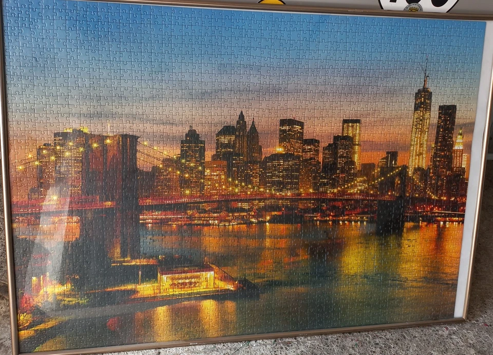 10 Puzzle New York Brooklyn Bridge Segelschiff Emojji mediteranes Fischerdorf - Bild 2 von 4