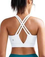 Sports Bra for Women High Support, Molded Cup High Impact Sports Bras with Se...