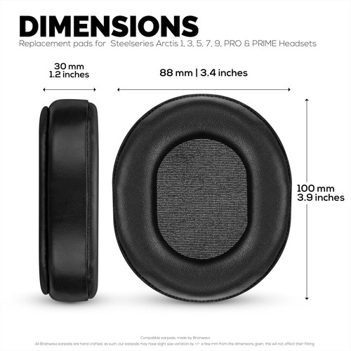 Almohadillas de piel de oveja para auriculares Steelseries Arctis 1, 3, 5, 7, 9, PRO y Prime - Imagen 9 de 9