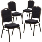 Flash Furniture 4/Pack Banquet Chairs W/Gold Vein Frame 4Fdc01Gvs0806