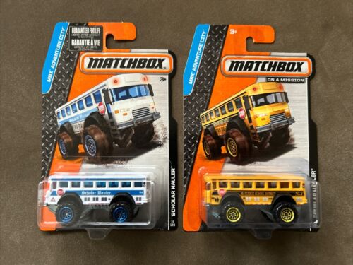 2015 Matchbox (2)-SCHOLAR HAULER (White & Yellow) FREE SHIPPING - Picture 1 of 3