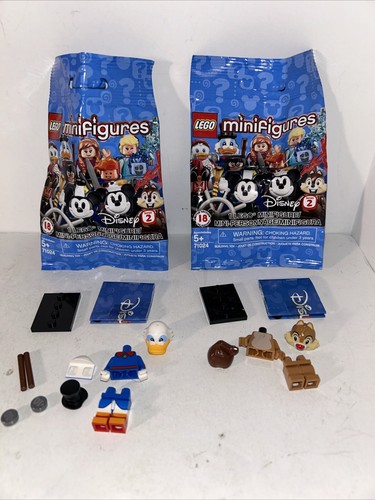 LEGO Disney Series 2 Scrooge McDuck & Chip Minifigure Lot 71024 Complete