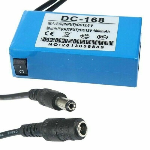 Portable New Rechargeable DC-168 12V 1800mAh Li-ion Battery Pack For CCTV Camera - Picture 6 of 8
