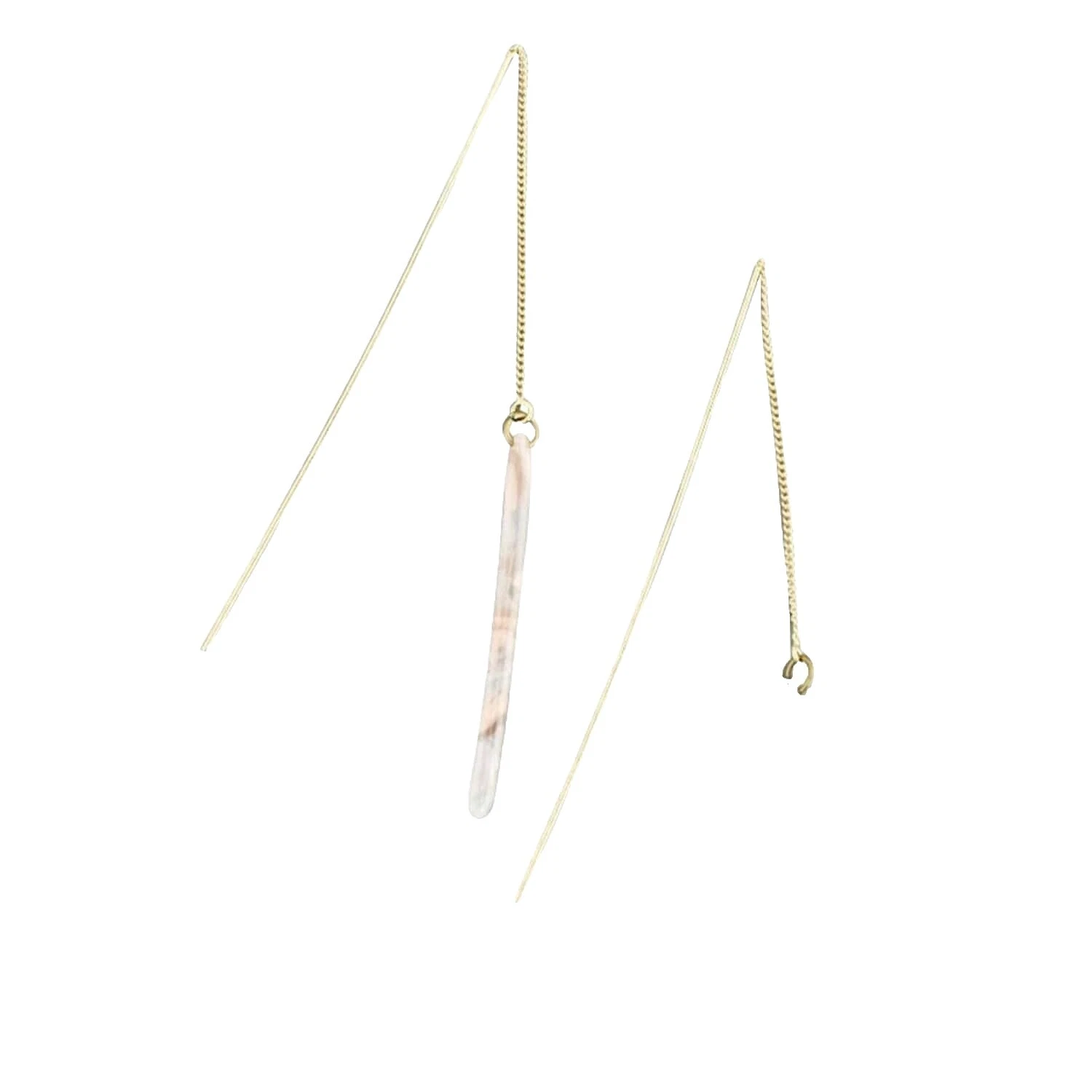 Lucite Brass Brincos