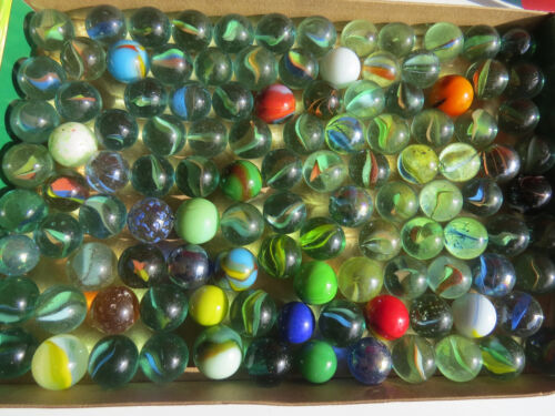 MARBLES VINTAGE BULK from the 70s-90s | 118 MIXED COLORED MARBLES | NO02 - Picture 8 of 9