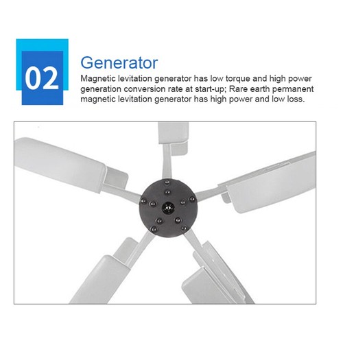 800W Lantern Vertical Wind Turbine Generator Inverter Controller Kit DC 12V 24V - Picture 4 of 26