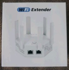 WiFi Extender Signal Booster Home Powerful 6 Antennas 1200 Mbps Dual Band