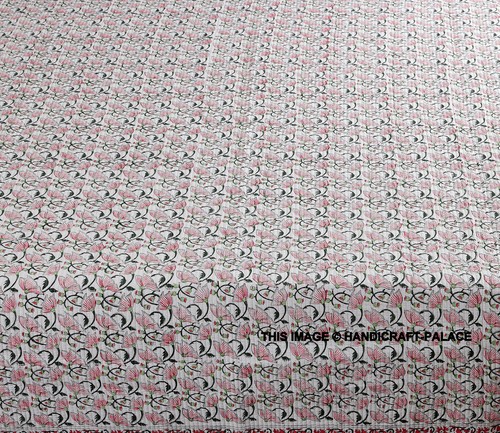 Indische Handblockdruck Steppbett Decken Quilt Queen Size Überwurf Set - Bild 8 von 8