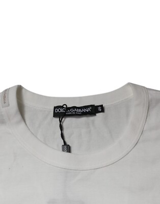DOLCE & GABBANA T-shirt White Royals Heritage Cotton Men Tee