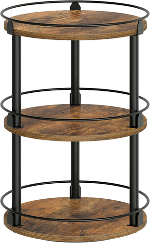 3-Tier Lazy Susan Organizer, Rotating Spice Rack, Spinning Organizer, Industrial - Picture 11 of 12