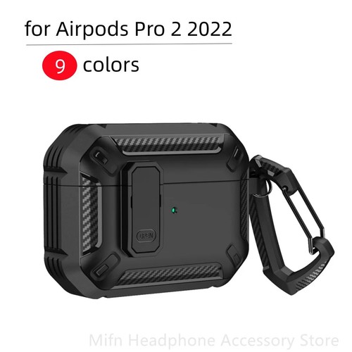 Carbon Fibre for Airpods Pro 2 Case with Switch Headset Case Shockproof Cover