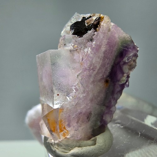 Seltene UV Phantom Fluorit Würfel Stufe lila grün Brandberg, Namibia 29*20*19mm - Bild 4 von 6