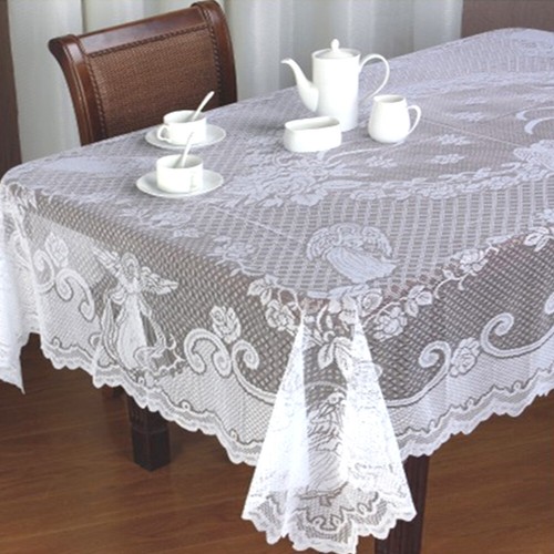 Vintage Angel Lace Tablecloth Rectangle Table Cloth Cover Home Decor 152x213cm - Picture 2 of 6