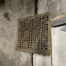 Mark antique cast-iron wall floor heating grate 18.25 X20 .25