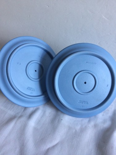 Juego de 2 candelabros vintage de jaspe azul Wedgwood hecho en Inglaterra - Imagen 16 de 20