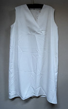 Uniqlo Women’s Large Off-White Sleeveless Drape Shift Dress Pullover Lined New