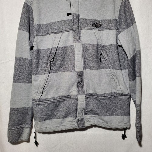 NIKE 6.0 FULL ZIP HOODIE 340282-010 MEN’S LARGE STRIPED GREY - Bild 2 von 12