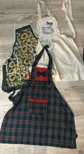 Vintage Aprons Half & Bib Lot Of 9 1980s & 90s - Bild 2 von 6
