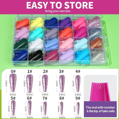 Professional 24-Grid Matte, Glossy, Glitter Press On Nails Kit with Accessories - Picture 9 of 9