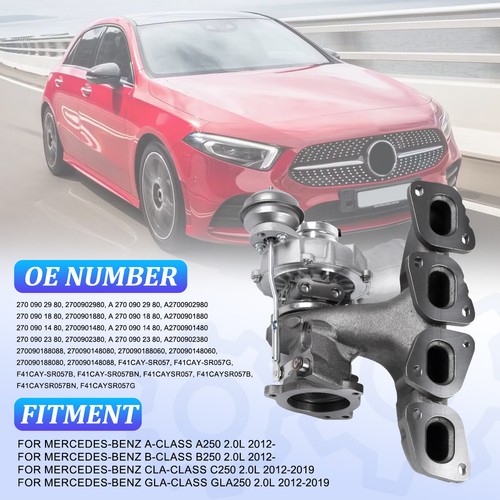Turbo Charger for Mercedes-Benz CLA250 GLA250 2.0L 2014-2020 Turbocharger 1991CC - Picture 6 of 11