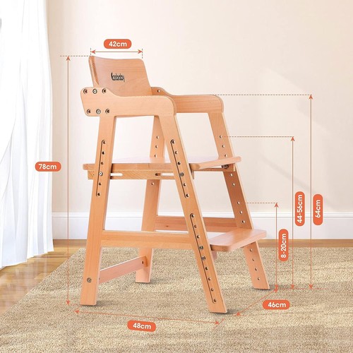 Hochstuhl Kinderstuhl 6stufig höhenverstellbarer Lehrstuhl für Kinder Erwachsene - Bild 27 von 33