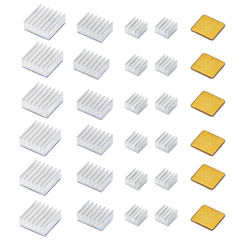 Kit de disipador térmico de 30 piezas para enfriadores Raspberry Pi 4 y 2/3/5, aluminio y cobre